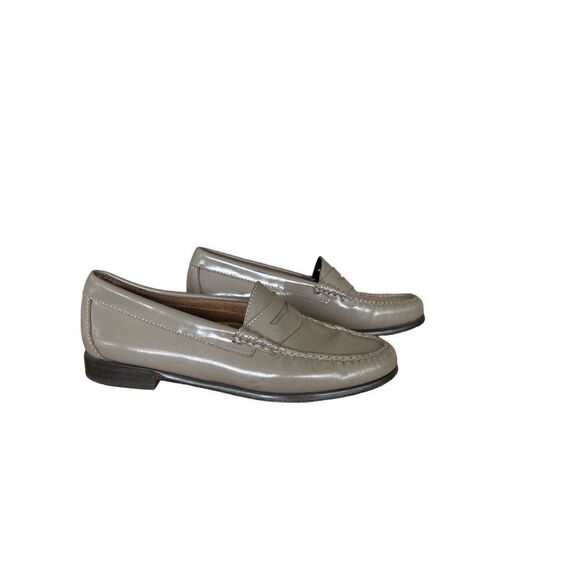 G.H. Bass Womens Gray Leather Slip On Bass Caroline Loafer Size 7 - Picture 2 of 7